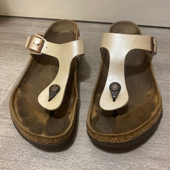 Birkenstock Size 42 Women’s Gizeh Creme  Sandals - Picture 1 of 9